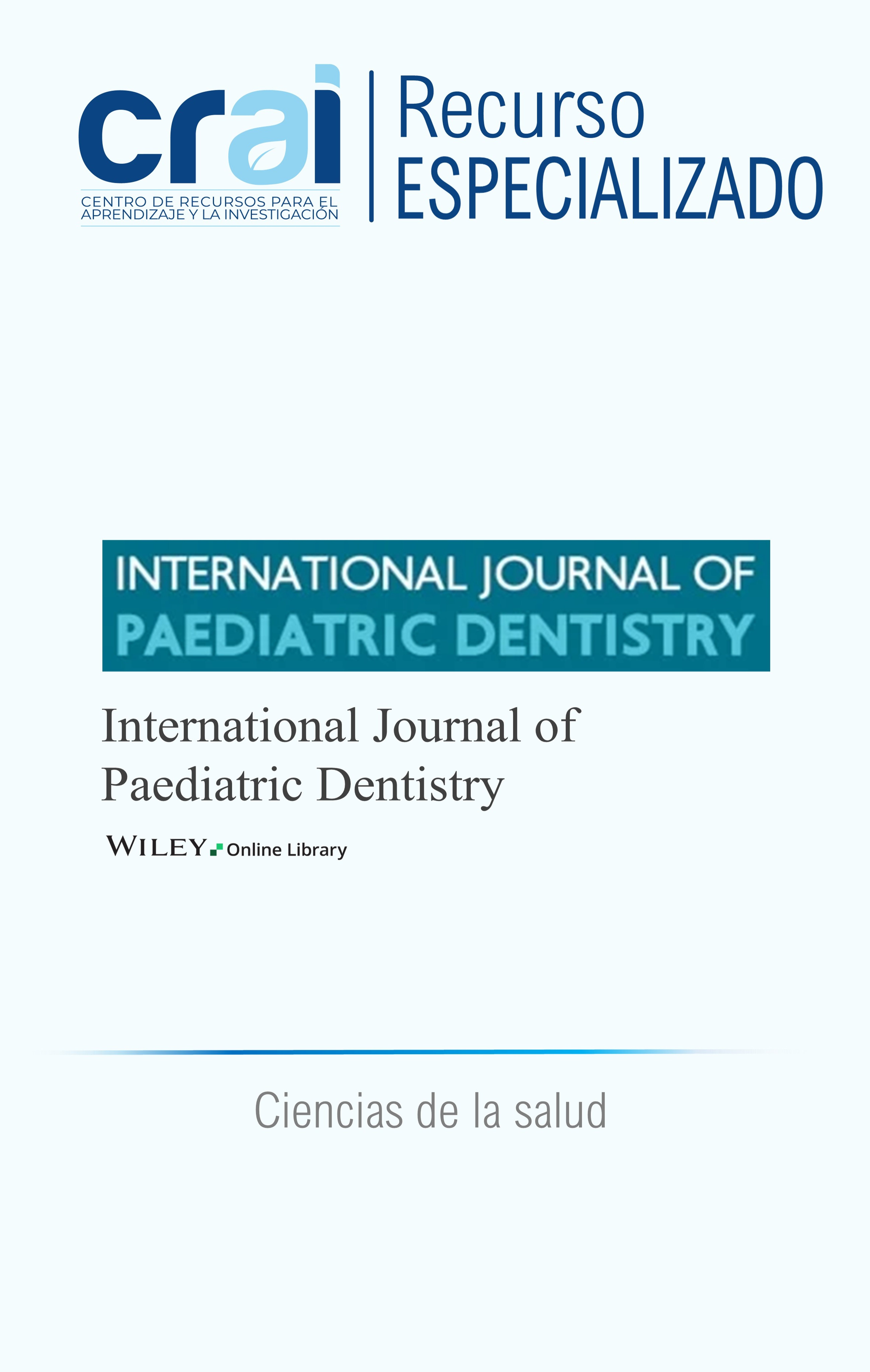 International Journal of Paediatric Dentistry 2025 - Wiley